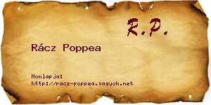 Rácz Poppea névjegykártya
