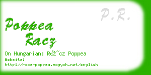 poppea racz business card
